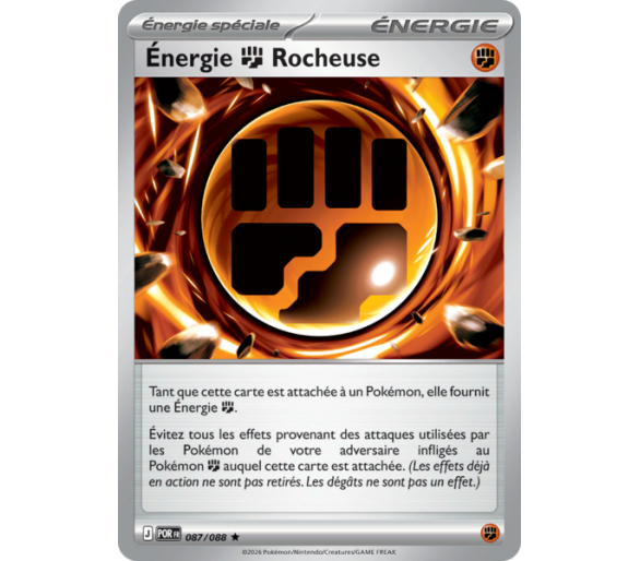 Énergie Combat Rocheuse 87/88 - Carte Rare Reverse - Méga-Évolution Équilibre Parfait