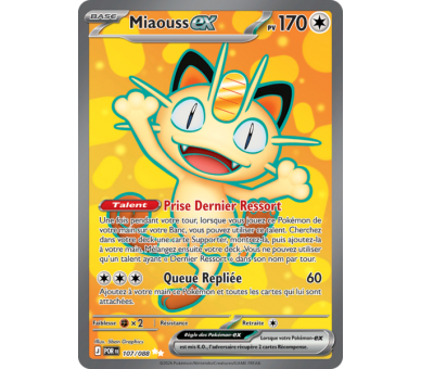 Miaouss-ex Pv 170 107/88 - Carte Ultra Rare Secrète - Méga-Évolution Équilibre Parfait