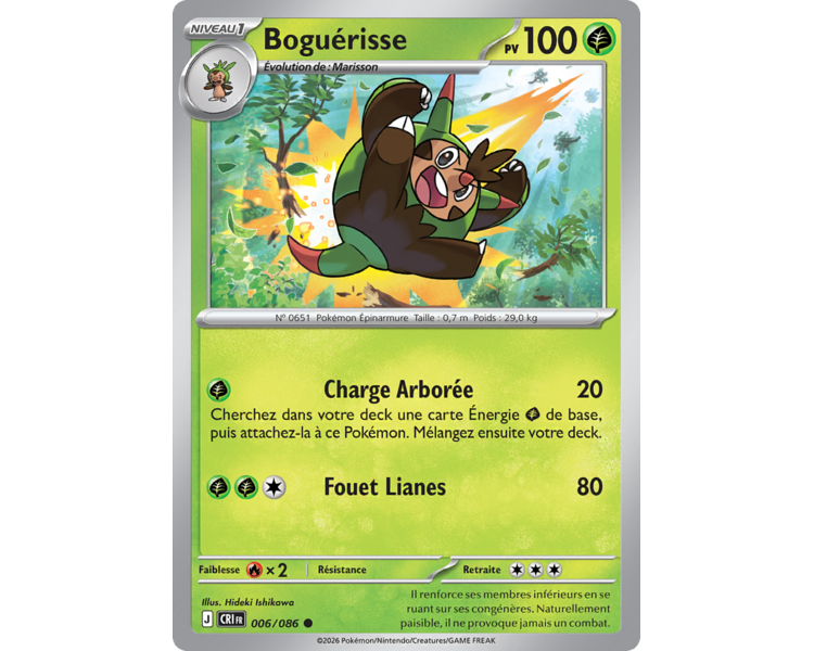 Boguérisse Pv 100 006/86 - Carte Commune - Méga-Évolution Chaos Ascendant
