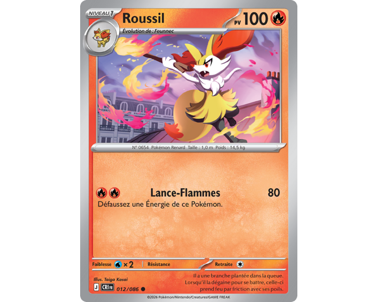 Roussil Pv 100 012/86 - Carte Commune Reverse - Méga-Évolution Chaos Ascendant
