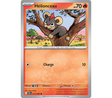 Hélionceau Pv 70 014/86 - Carte Commune Reverse - Méga-Évolution Chaos Ascendant