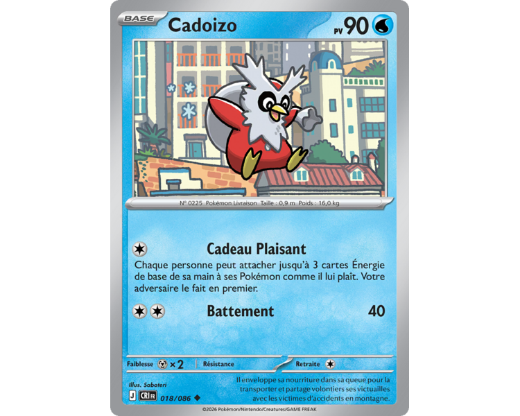 Cadoizo Pv 90 018/86 - Carte Peu Commune - Méga-Évolution Chaos Ascendant