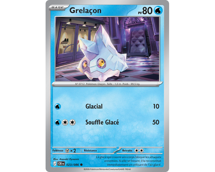 Grelaçon Pv 80 023/86 - Carte Commune Reverse - Méga-Évolution Chaos Ascendant