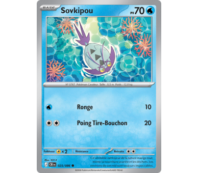 Sovkipou Pv 70 025/86 - Carte Commune Reverse - Méga-Évolution Chaos Ascendant
