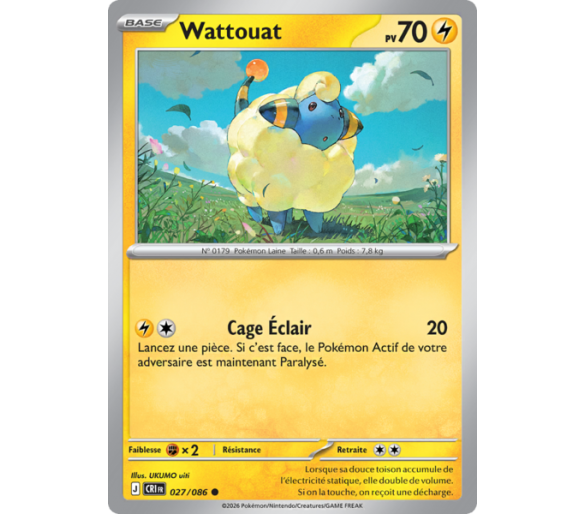 Wattouat Pv 70 027/86 - Carte Commune - Méga-Évolution Chaos Ascendant