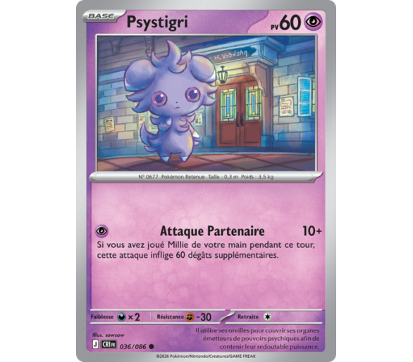 Psystigri Pv 60 036/86 - Carte Commune Reverse - Méga-Évolution Chaos Ascendant