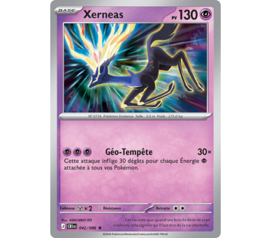 Xerneas Pv 130 042/86 - Carte Rare Holographique - Méga-Évolution Chaos Ascendant