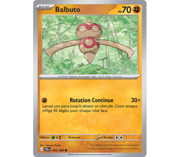 Balbuto Pv 70 046/86 - Carte Commune Reverse - Méga-Évolution Chaos Ascendant