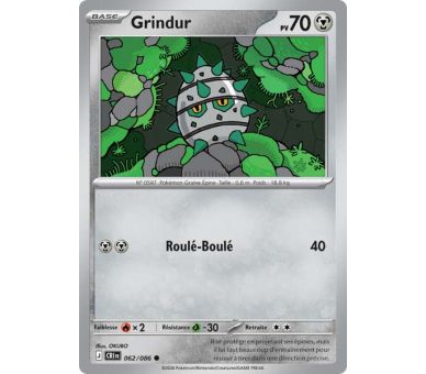 Grindur Pv 70 062/86 - Carte Commune Reverse - Méga-Évolution Chaos Ascendant
