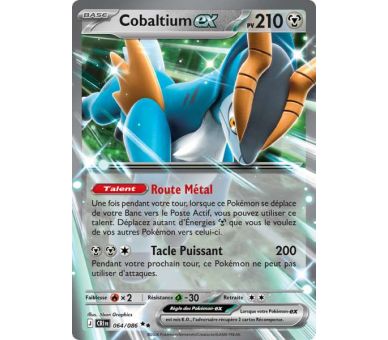 Cobaltium-ex Pv 210 064/086 - Carte Double Rare - Méga-Évolution Chaos Ascendant