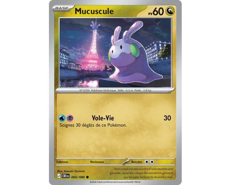 Mucuscule Pv 60 066/86 - Carte Commune Reverse - Méga-Évolution Chaos Ascendant