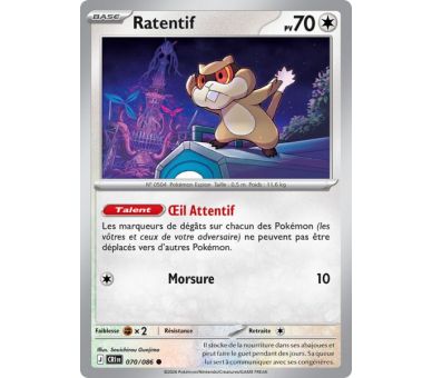 Ratentif Pv 70 070/86 - Carte Commune Reverse - Méga-Évolution Chaos Ascendant