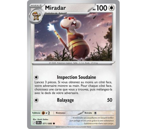 Miradar Pv 100 071/86 - Carte Commune Reverse - Méga-Évolution Chaos Ascendant