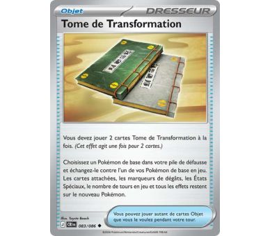 Objet Tome de Transformation 83/86 - Carte Peu Commune Reverse - Méga-Évolution Chaos Ascendant