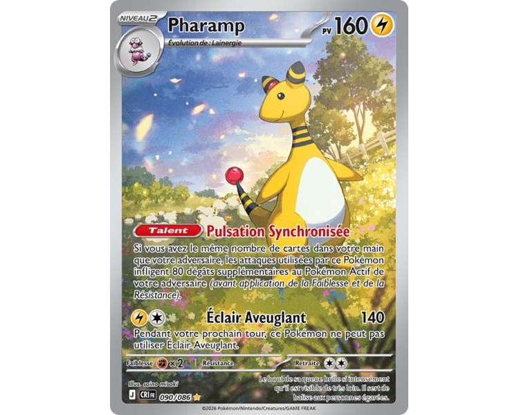 Pharamp Pv 160 090/86 - Carte Secrète Illustration Rare - Méga-Évolution Chaos Ascendant