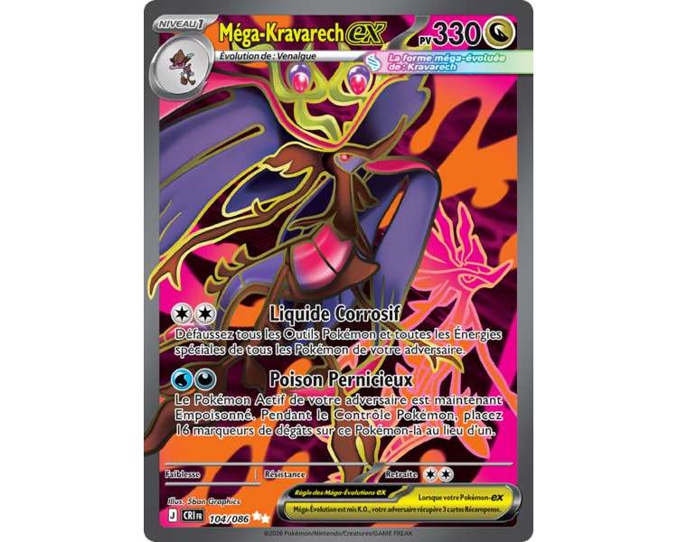 Méga-Kravarech-ex Pv 330 104/86 - Carte Secrète Ultra rare - Méga-Évolution Chaos Ascendant