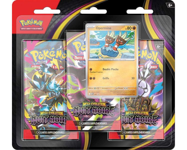 Pack de 3 Boosters - Méga-Évolution – Nuit Noire - FR