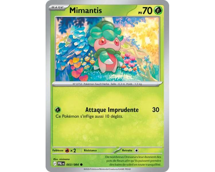 Mimantis Pv 70 003/084 - Carte Commune Reverse - Méga-Évolution Nuit Noire