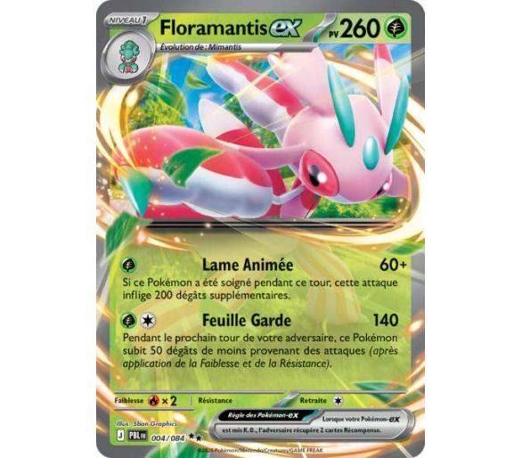 Floramantis-ex Pv 260 004/084 - Carte Double Rare - Méga-Évolution Nuit Noire