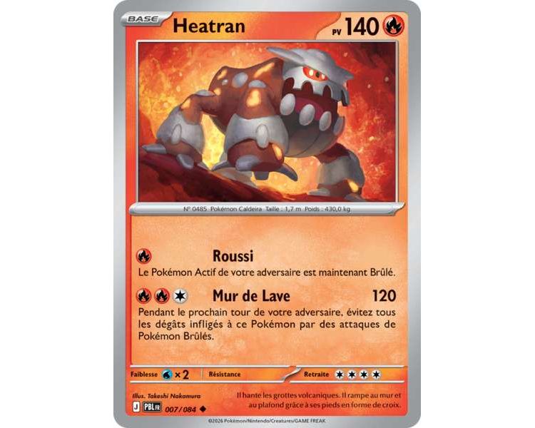 Heatran Pv 140 007/084 - Carte Peu Commune Reverse - Méga-Évolution Nuit Noire