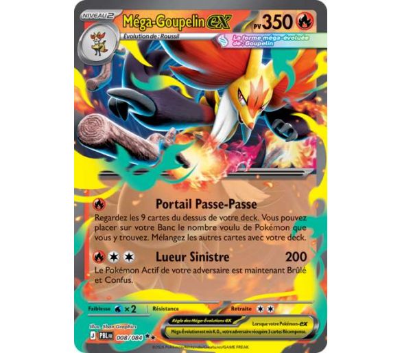 Méga-Goupelin-ex Pv 350 008/084 - Carte Double Rare - Méga-Évolution Nuit Noire