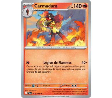 Carmadura Pv 140 012/084 - Carte Rare Reverse - Méga-Évolution Nuit Noire