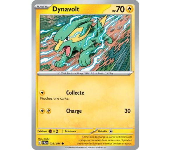 Dynavolt Pv 70 023/084 - Carte Commune - Méga-Évolution Nuit Noire