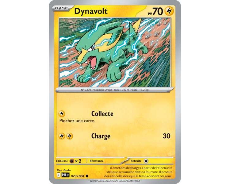 Dynavolt Pv 70 023/084 - Carte Commune - Méga-Évolution Nuit Noire