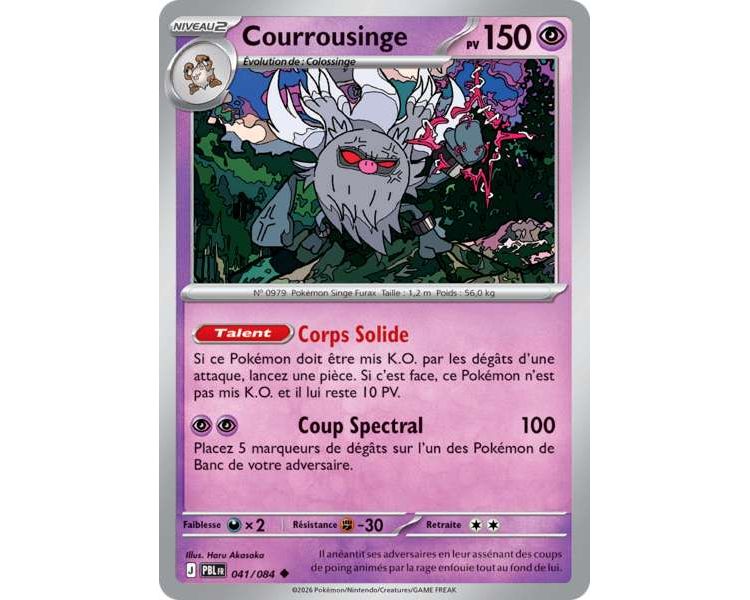 Courrousinge Pv 150 041/084 - Carte Peu Commune Reverse - Méga-Évolution Nuit Noire
