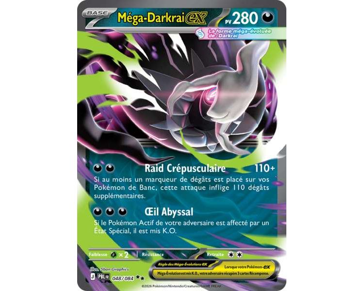 Méga-Darkrai-ex Pv 280 048/084 - Carte Double Rare - Méga-Évolution Nuit Noire