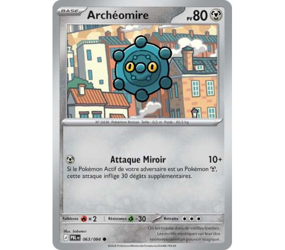 Archéomire Pv 80 063/084 - Carte Commune Reverse - Méga-Évolution Nuit Noire