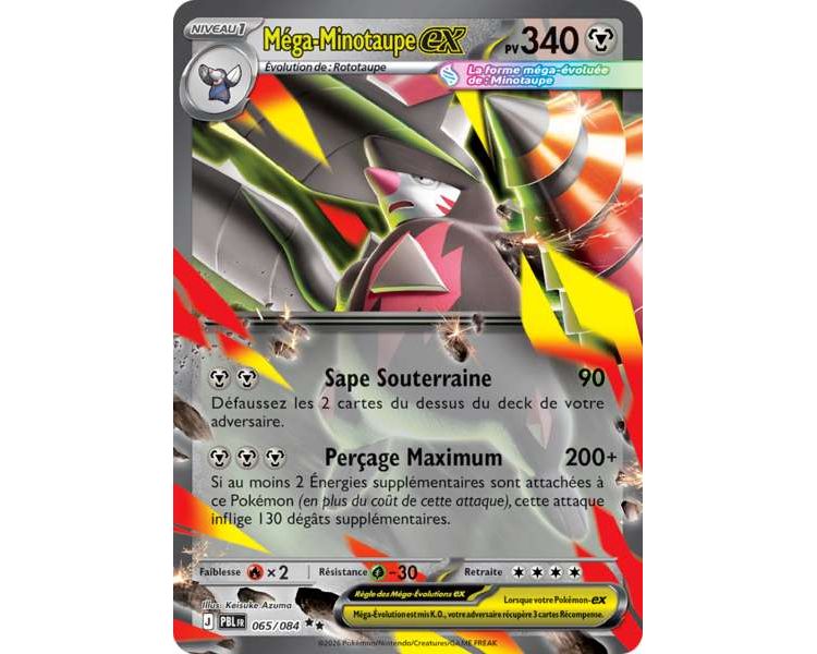 Méga-Minotaupe-ex Pv 340 065/084 - Carte Double Rare - Méga-Évolution Nuit Noire
