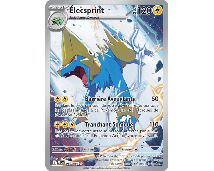 Élecsprint Pv 120 089/084 - Carte Illustration Rare - Méga-Évolution Nuit Noire