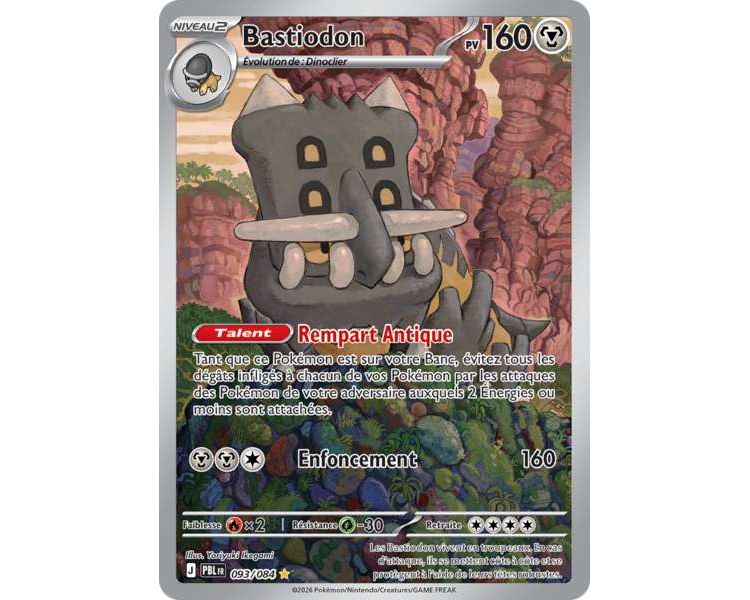 Bastiodon Pv 160 093/084 - Carte Illustration Rare - Méga-Évolution Nuit Noire