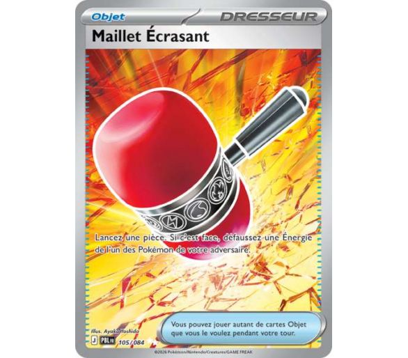 Objet Maillet Écrasant 105/084 - Carte Ultra Rare - Méga-Évolution Nuit Noire