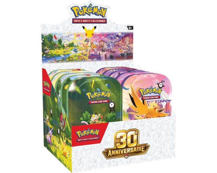 Pokémon - Mini Tin Q3 - 30e Anniversaire - Modèle Aléatoire Jour & Nuit