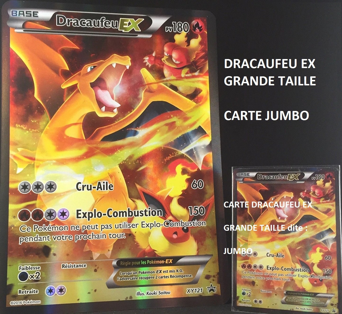 Carte pokémon ex Full Art Dracaufeu Ex pv 180 Xy121