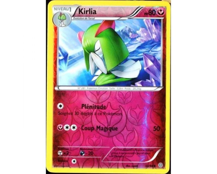 Carte Pokémon Kirlia reverse pv 80 - 53/98