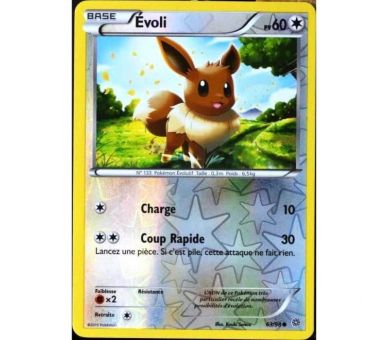 Carte Pokemon reverse Evoli pv 60 - 63/98