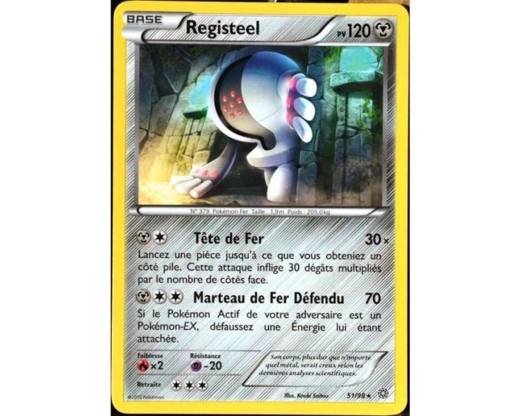 Carte Pokémon commune Registeel pv 120 - 51/98