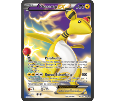Carte Pokemon Full Art Pharamp Ex pv 170 - 87/98
