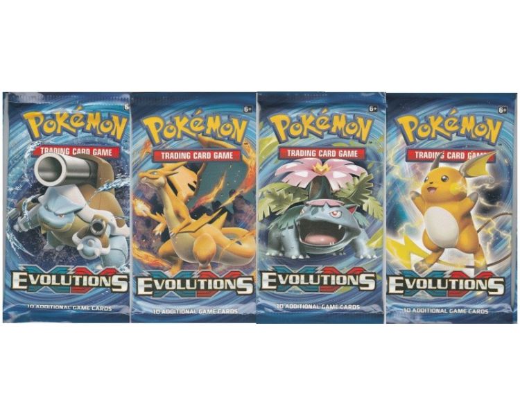 Lot Promo 8 Boosters XY Evolutions 4 illustrations differentes