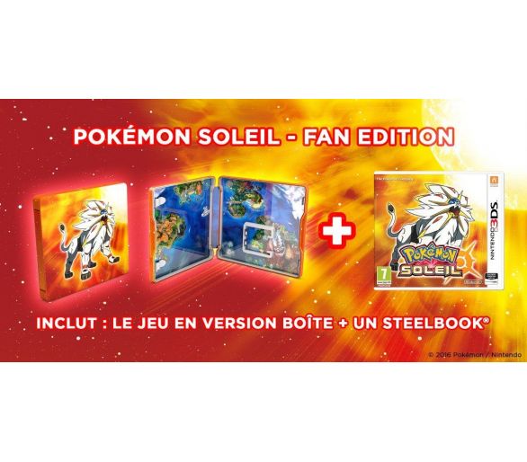 Jeu Nintendo 3DS Pokémon Soleil + Steelbook inclus