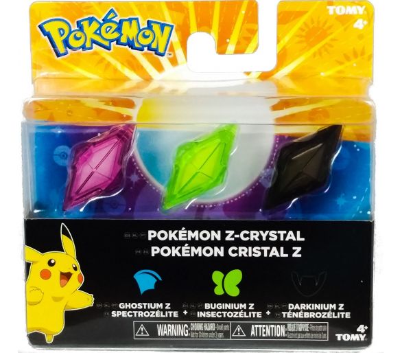 Pack de 3 Cristaux Pokemon Cristal Z - 1 Spectrozélite - 1 Insectozélite - 1 Ténébrozélite