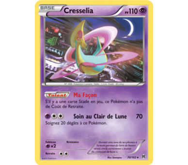 Cresselia Pv 110 Carte Rare  70/162 - XY08