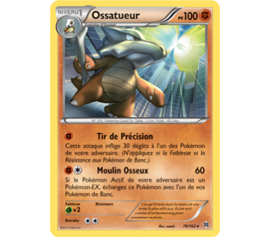 Ossatueur Pv 100 Carte Rare - 78/162 - XY08