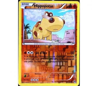 Hippopotas Pv 80 Carte Reverse Commune - 83/162 - XY08
