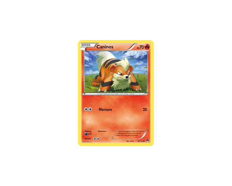 Caninos Carte Commune Pv 70 - 10/122 - XY9