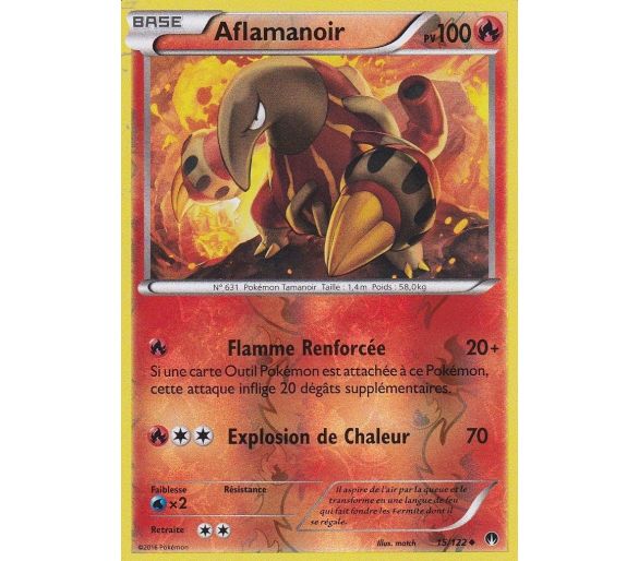 Aflamanoir Carte Reverse Peu Commune Pv 100 - 15/122 - XY9