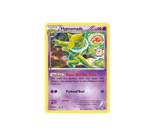 Hypnomade Carte Rare Pv 90 - 51/122 - XY9